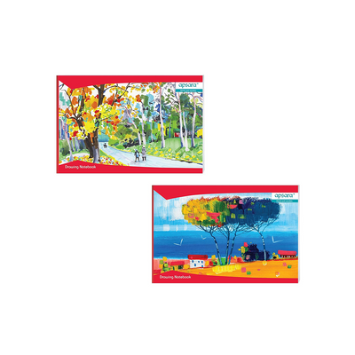 Apsara Small Drawing book Size | 40 Unruled White Pages 17 x 24.5 cm | Soft Cover | Center Staple | Drawing Book for Sketching, Colouring & Painting | for Kids, Students & Artists | Pack of 3