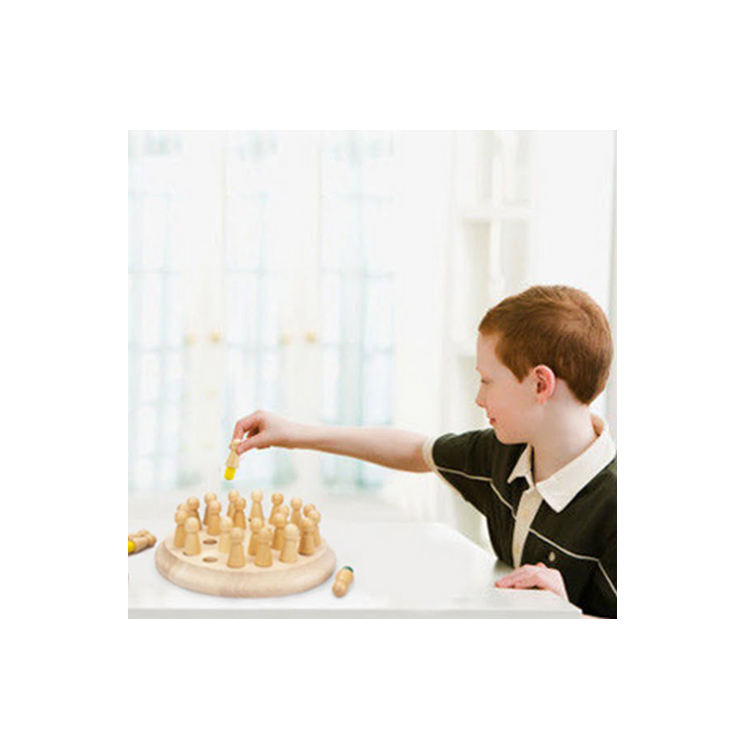 Extrokids Classic Wooden Color Memory Chess Intelligence Game Kids Toy Gift For Leisure Fun: Development Toy for Little Ones in India