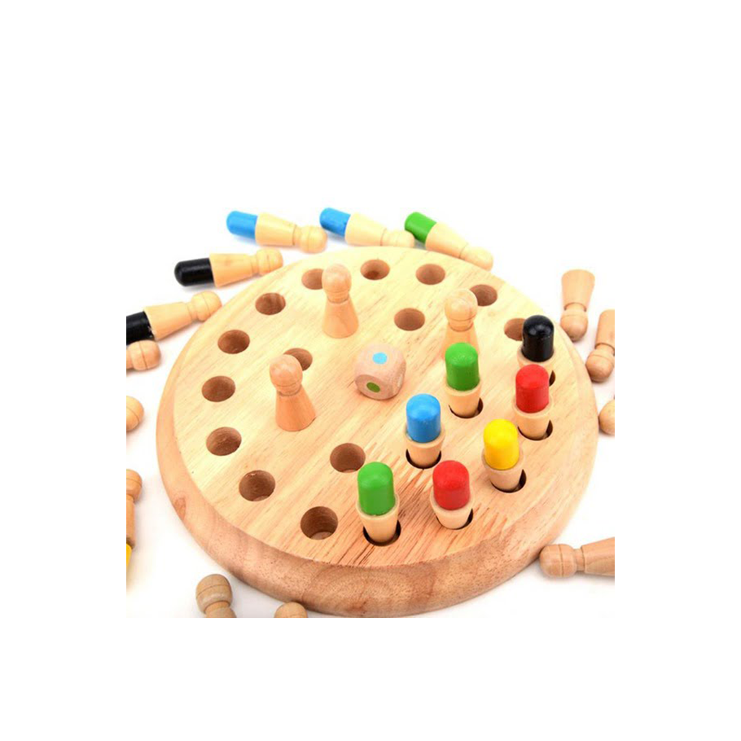 Extrokids Classic Wooden Color Memory Chess Intelligence Game Kids Toy Gift For Leisure Fun: Development Toy for Little Ones in India