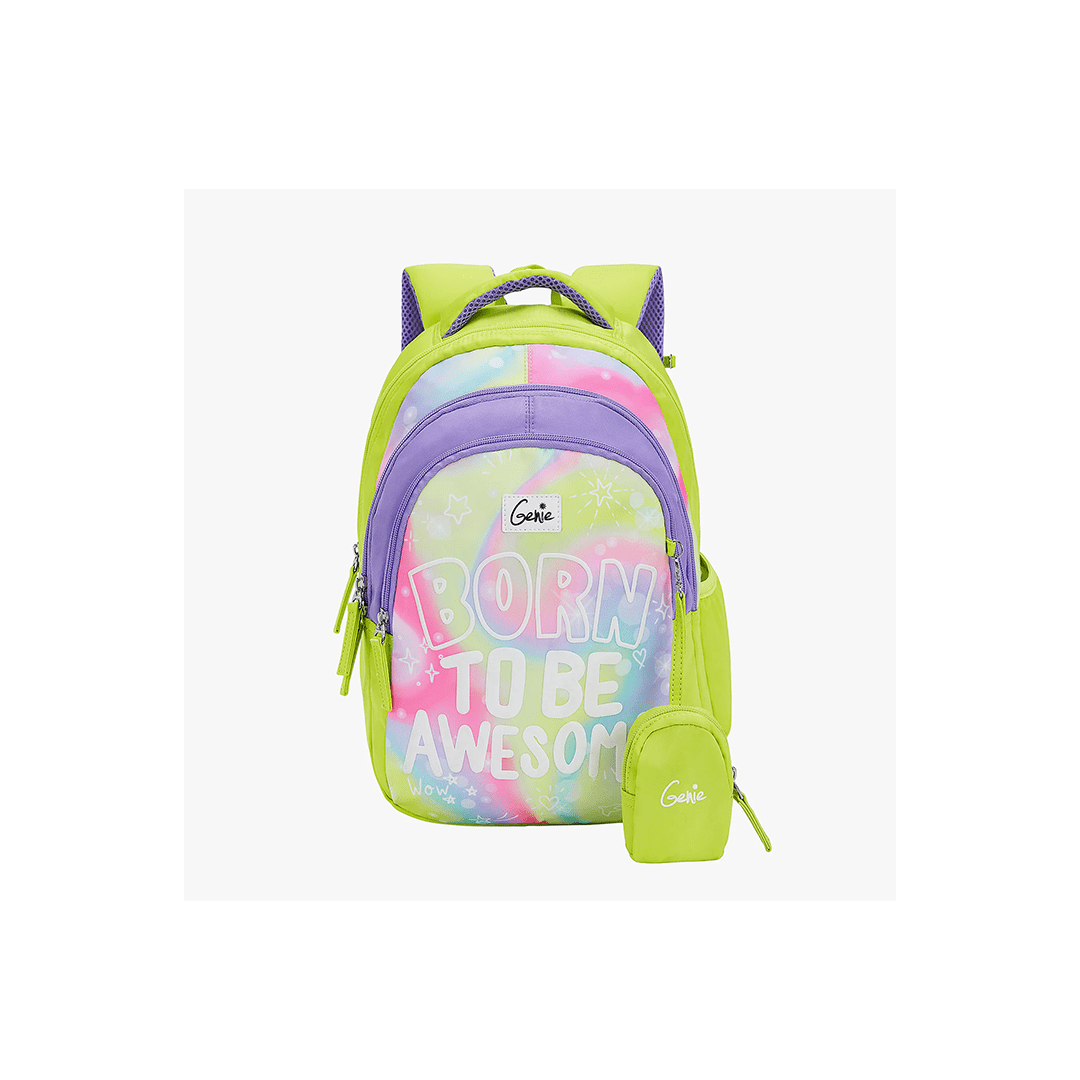 Genie Toys Green Genie Awesome Small Backpack for Kids (4-7 Years)