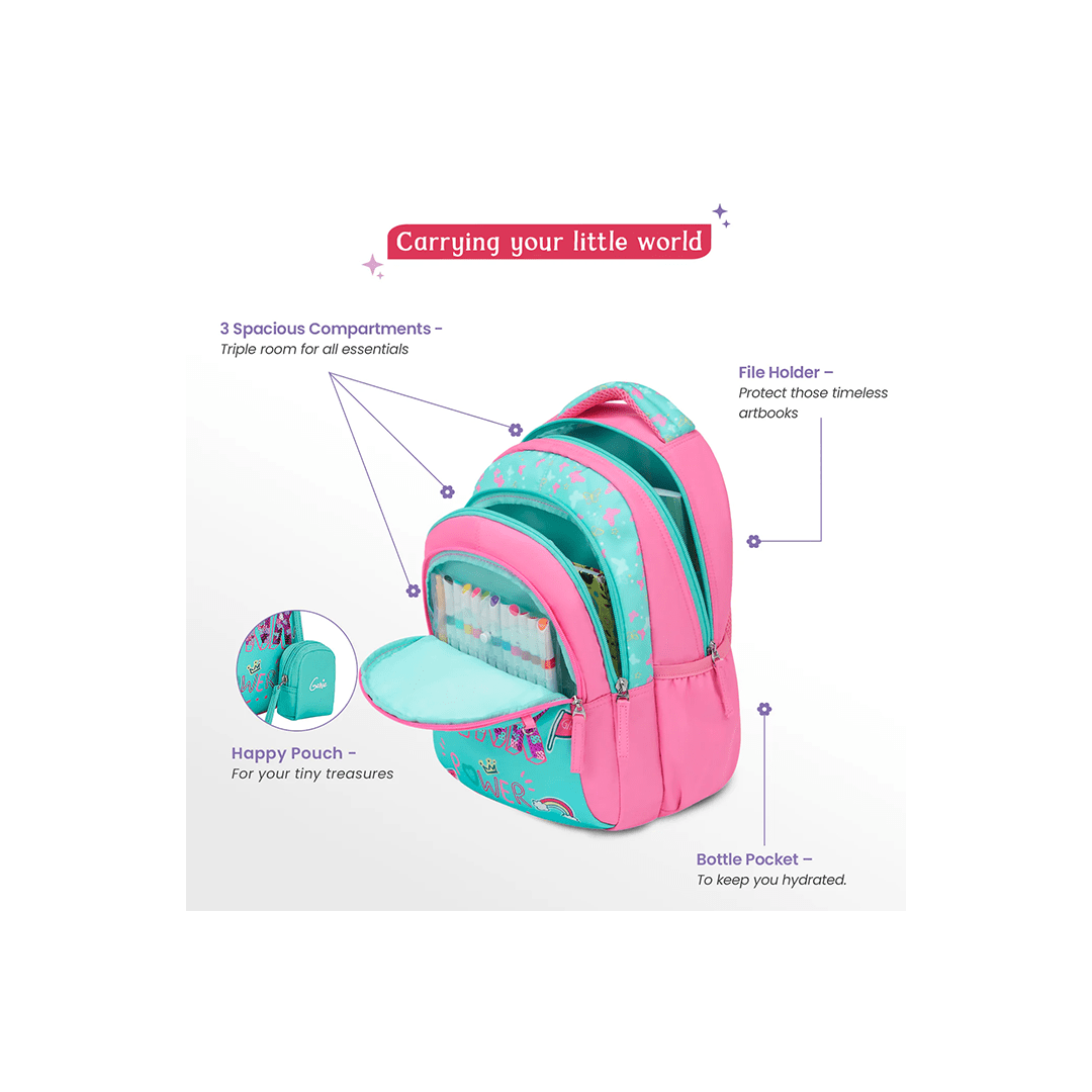 Genie Toys Genie Pinkpower Small Backpack for Kids (4-7 Years)