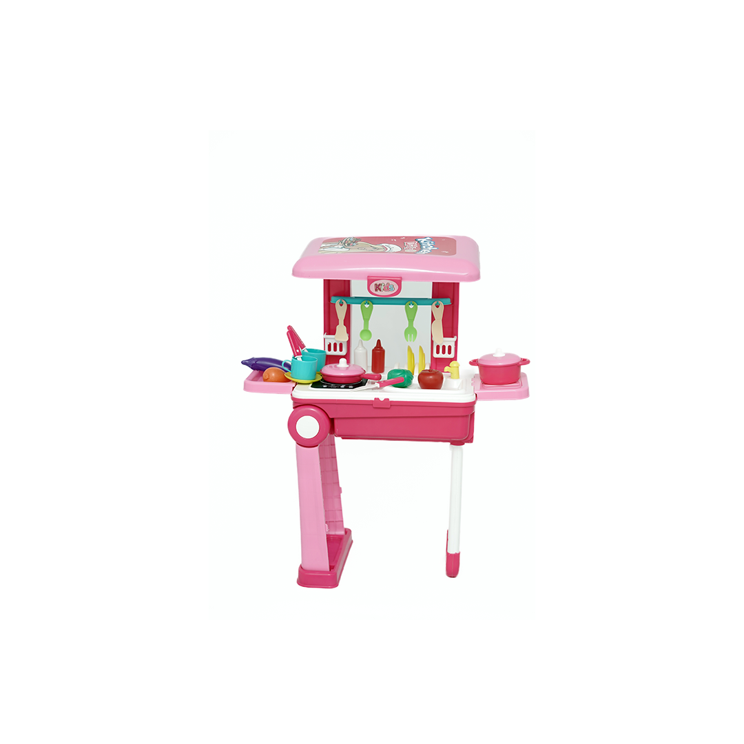 Baan Toys 2 in 1 Little Chef Trolley Kitchen Set with Music & Light (3 Years+)