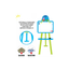Burani Toys Toys Burani Toys Peppa Pig 8in 1 Easel Board For Kids