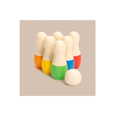 Shumee Wooden Mini Bowling Pins Set - 6 Pins, 1 Ball (2 Years+): Engaging Development Toy for Little Ones in India