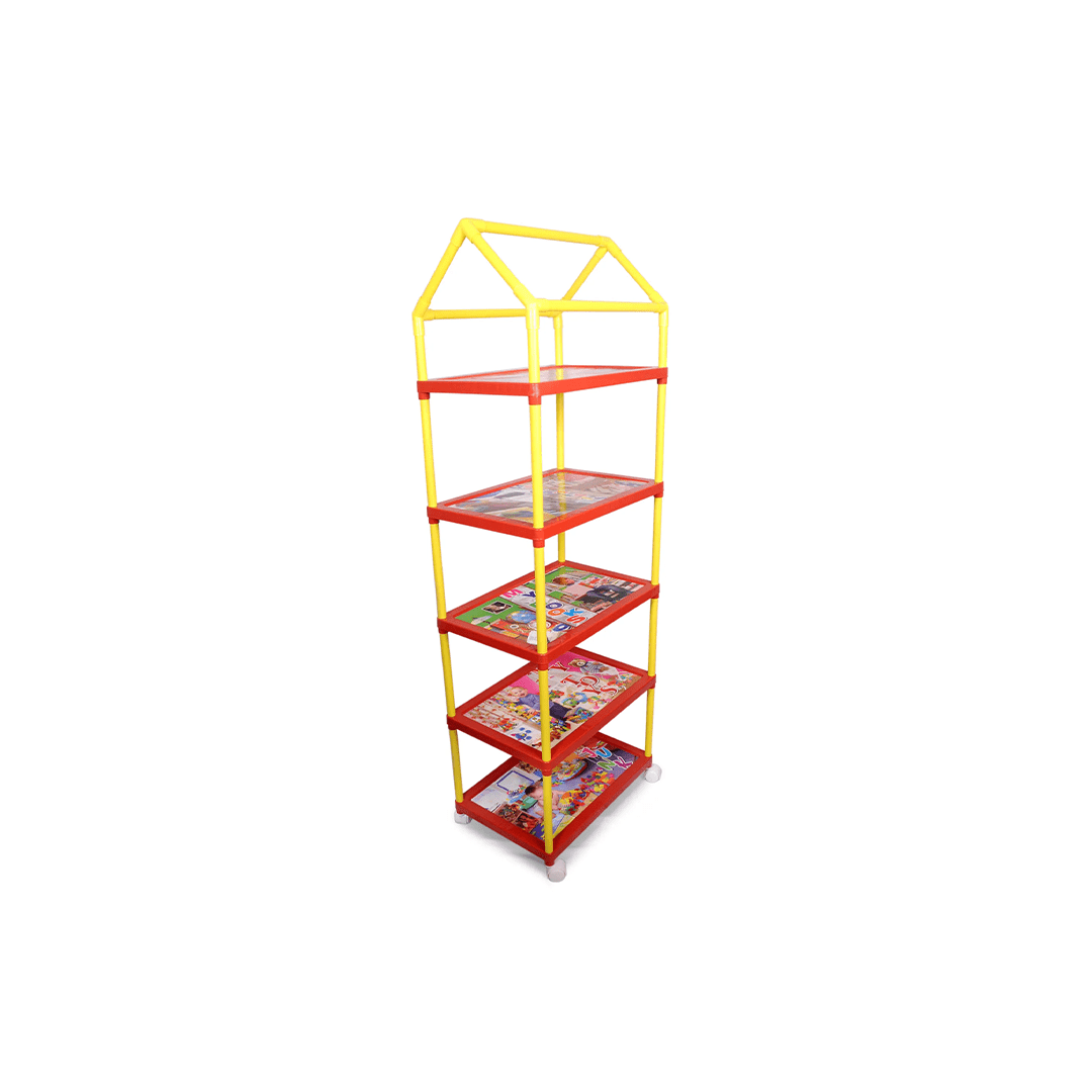 Kudos Room Decors Kudos Wonder Cub Generic 5 Shelves Foldable Wardrobe Almirah - Blue For Kids (Random Color)