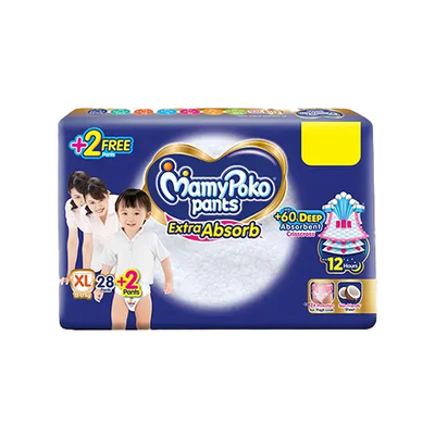 MamyPoko Pants Extra Absorb Baby Diapers,X-Large (XL) 12-17kg